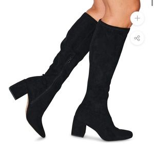 Silent D Carolyn Tall Suede Stretch Boots